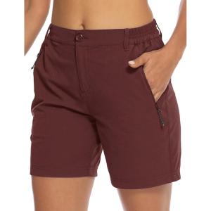 imageTBMPOY Womens 6quot Hiking Cargo Shorts Quick Dry with Pockets Work Golf Short Lightweight Outdoor Active Summer for Women6wine Red