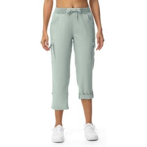 imageTBMPOY Womens Cargo Capris with Pockets Lightweight Hiking Capris Pants Quick Dry Casual Cropped Pants Summer Trip CottonStyle 2blue