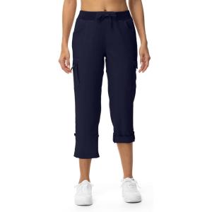 imageTBMPOY Womens Cargo Capris with Pockets Lightweight Hiking Capris Pants Quick Dry Casual Cropped Pants Summer Trip CottonStyle 2navy