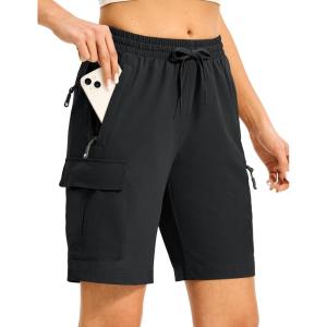 imageTBMPOY Womens Hiking Cargo Shorts 85quot Lightweight QuickDry Water Resistant Athletic Shorts with Zipper PocketsDark Grey