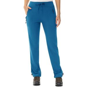 imageTBMPOY Womens Hiking Pants Lightweight Water Resistant Travel Joggers Quick Dry Outdoor Athletic Pants Zipper PocketsBlue