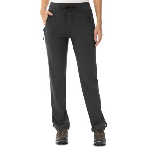 imageTBMPOY Womens Hiking Pants Lightweight Water Resistant Travel Joggers Quick Dry Outdoor Athletic Pants Zipper PocketsDark Grey