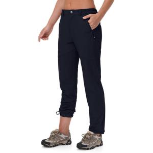 imageTBMPOY Womens Lightweight Hiking Pants Water Resistant Quick Dry Travel Work Outdoor Fishing Pants Zipper PocketsNavy