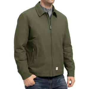 imageTBMPOY mens Men Work CoatsArmy Greenthick