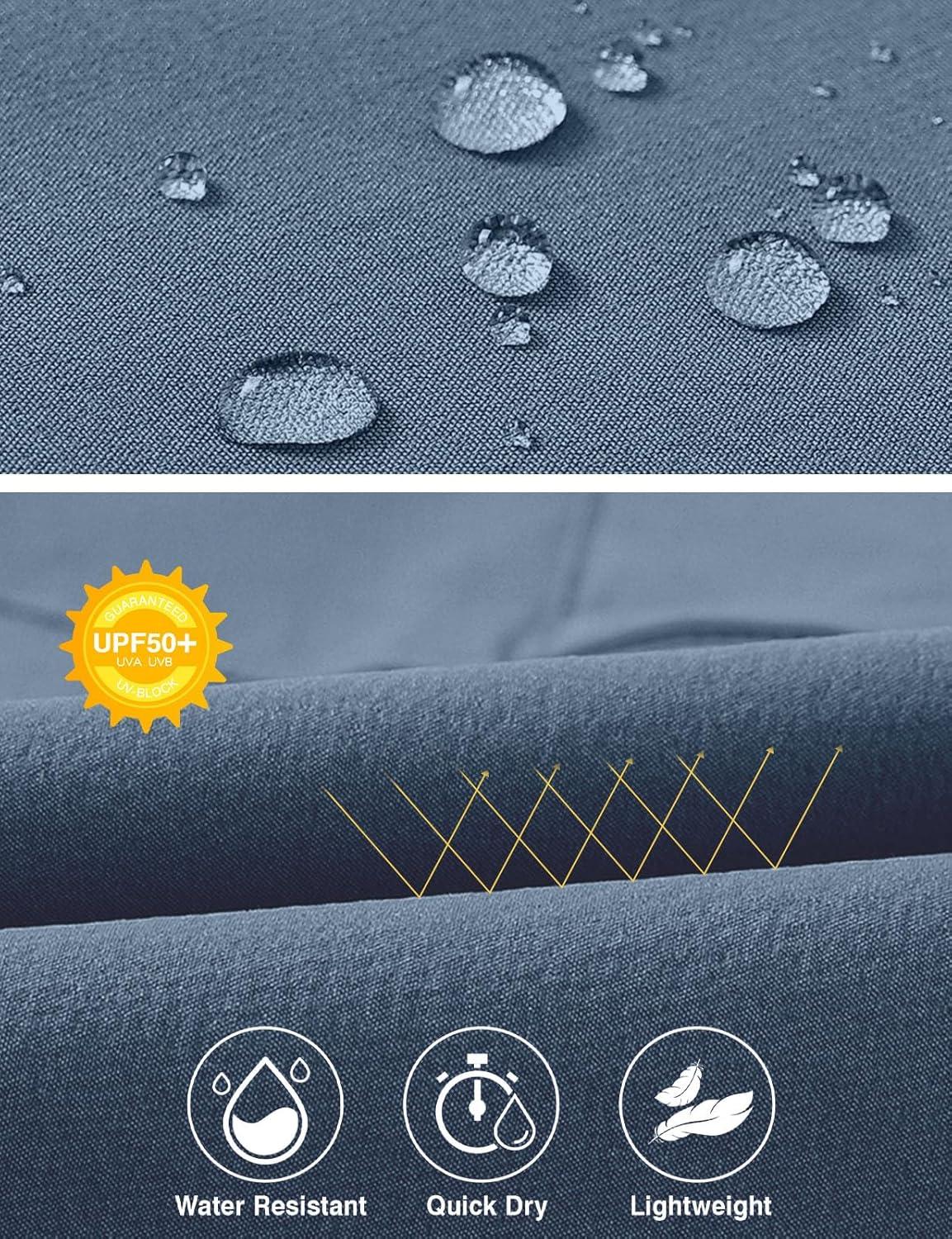 imageTBMPOY Mens Hiking Pants Lightweight 6 Cargo Pockets Quick Dry Water Resistant Outdoor Travel Work Fishing2stone Blue