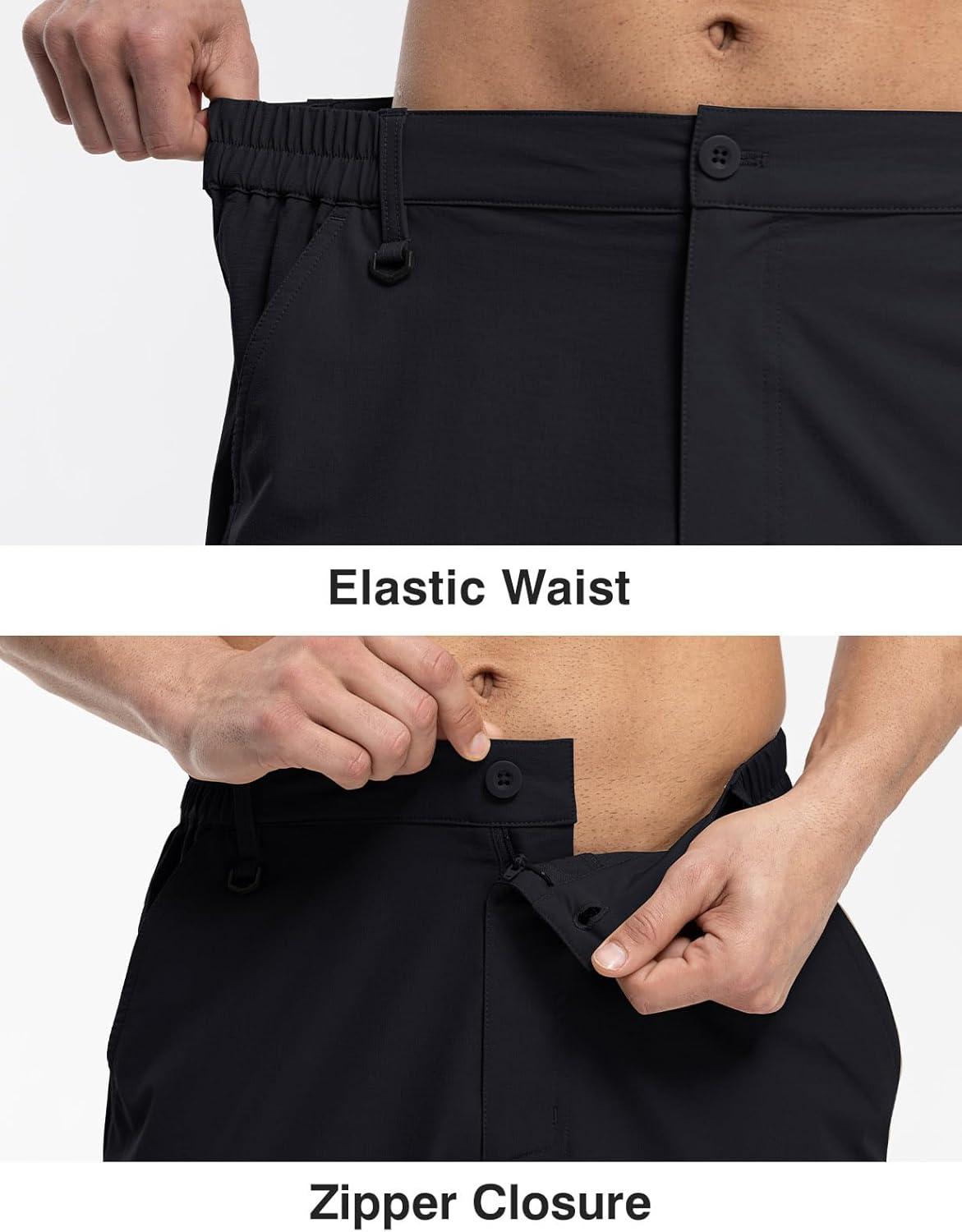 imageTBMPOY Mens Hiking Shorts Quick Dry 6 Cargo Pockets Water Resistants Stretch Shorts with PocketsNavy Blue
