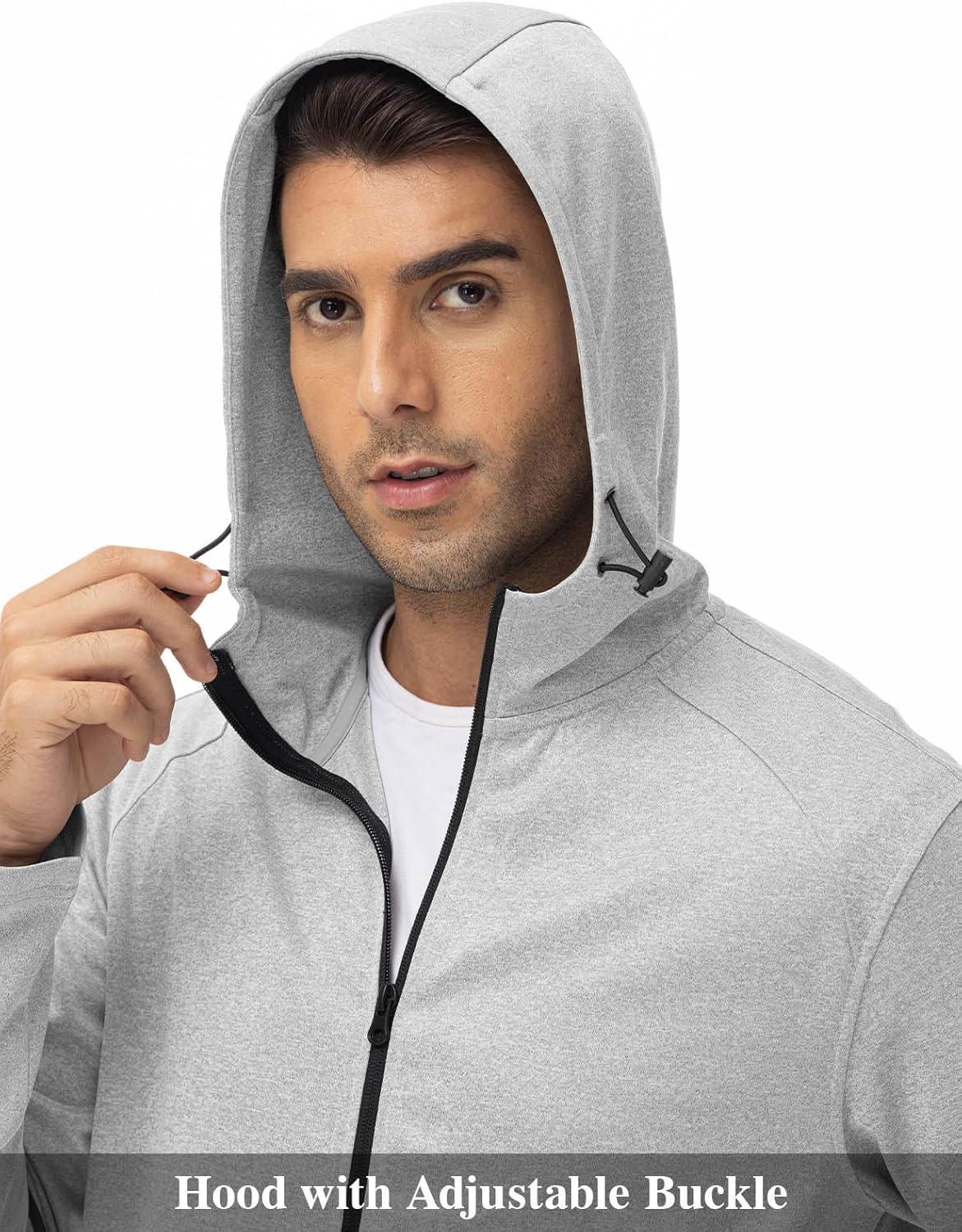 imageTBMPOY Mens Hooded Tracksuits Sweatsuits 2 Piece Sets Jogging Track Sweat Suit Workout Gym Warm Up Outfits with HoodieLight Gray
