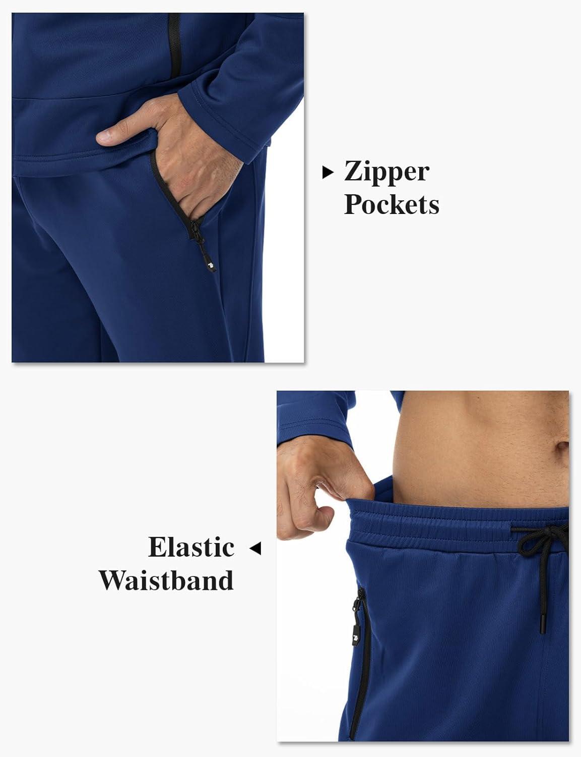 imageTBMPOY Mens Hooded Tracksuits Sweatsuits 2 Piece Sets Jogging Track Sweat Suit Workout Gym Warm Up Outfits with HoodieRoyal Blue
