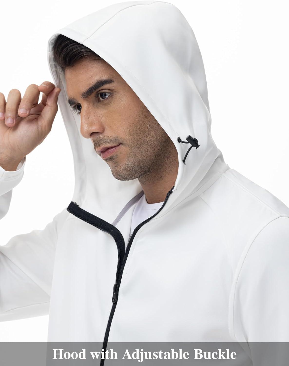 imageTBMPOY Mens Hooded Tracksuits Sweatsuits 2 Piece Sets Jogging Track Sweat Suit Workout Gym Warm Up Outfits with HoodieWhite