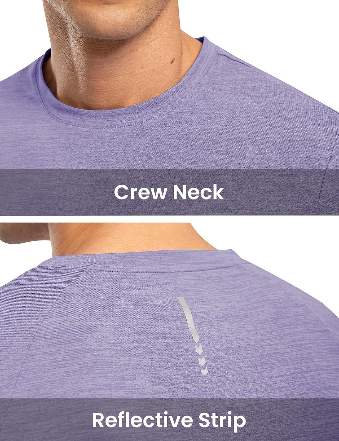 imageTBMPOY Mens Workout Dry Fit TShirt Quick Dry UPF 50 Athletic Shirt Moisture Wicking Lightweight Top Running ActivewearDark Purple