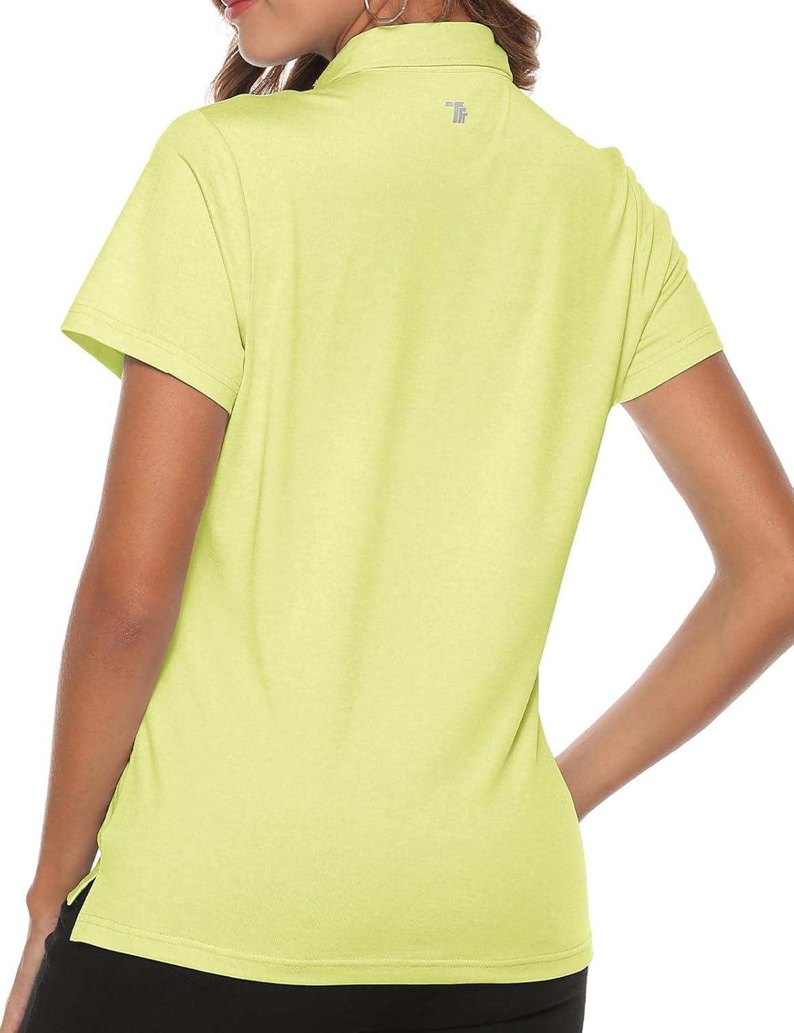 imageTBMPOY Womens Golf Polo Short Sleeve Shirts Lightweight Moisture Wicking Collared T Shirt Quick Dry 4ButtonC15pale Green