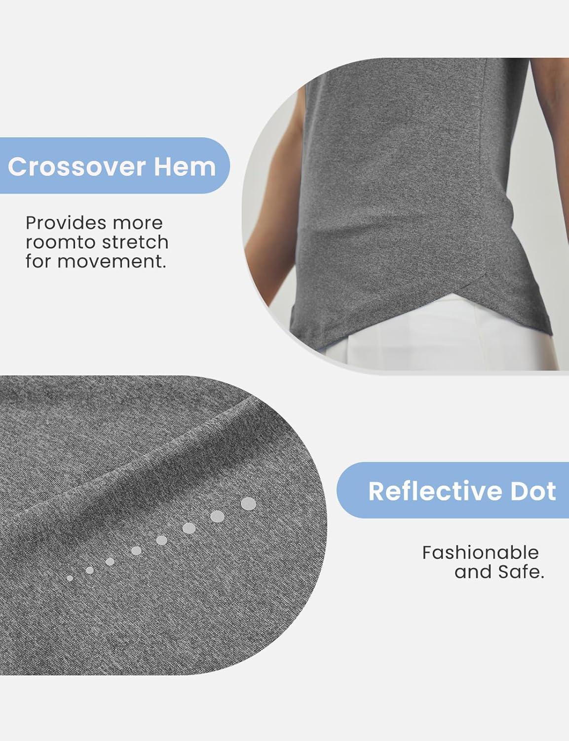 imageTBMPOY Womens Golf Shirts Sleeveless Collared Polo Tank Top UPF 50 Quick Dry Tennis VNeck Ladies SportsDark Grey