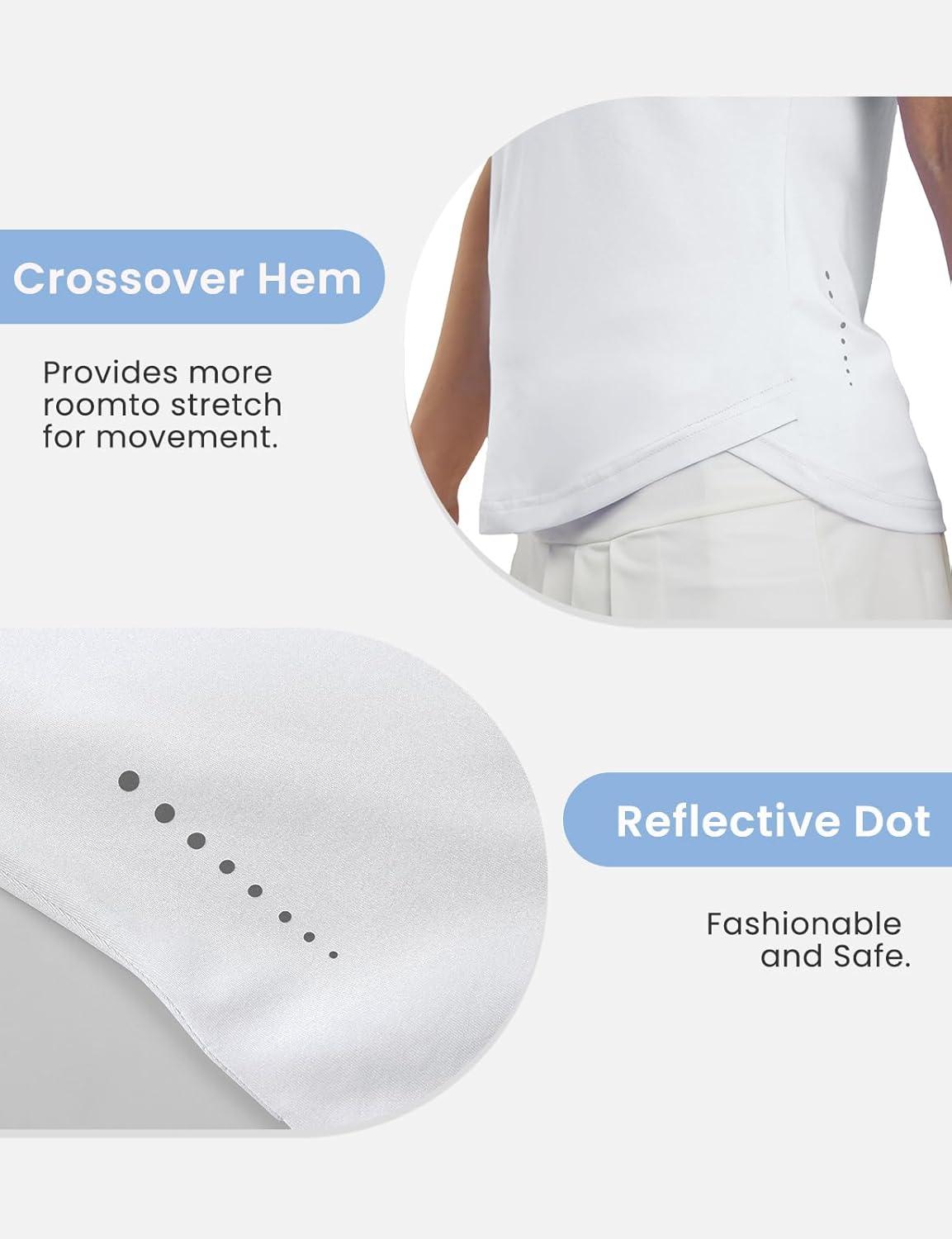 imageTBMPOY Womens Golf Shirts Sleeveless Collared Polo Tank Top UPF 50 Quick Dry Tennis VNeck Ladies SportsWhite