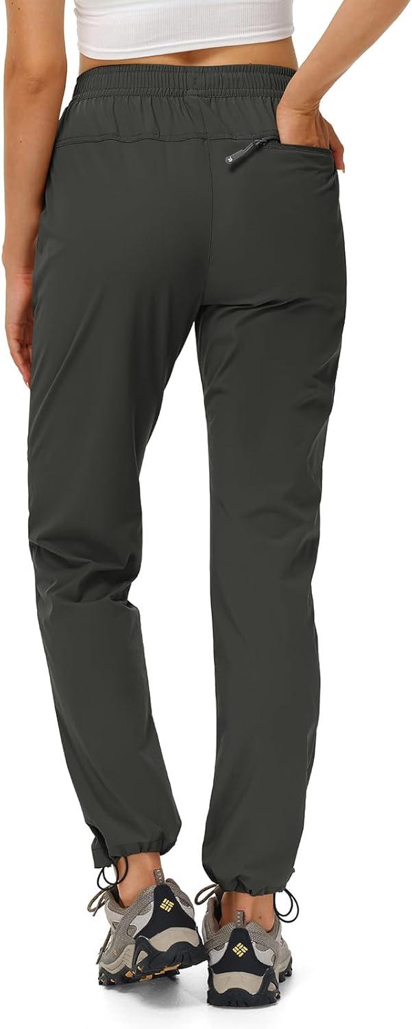 imageTBMPOY Womens Hiking Pants Water Resistant Lightweight Quick Dry Cargo Travel Fishing Work Camping Pant with 4 PocketsDark Grey