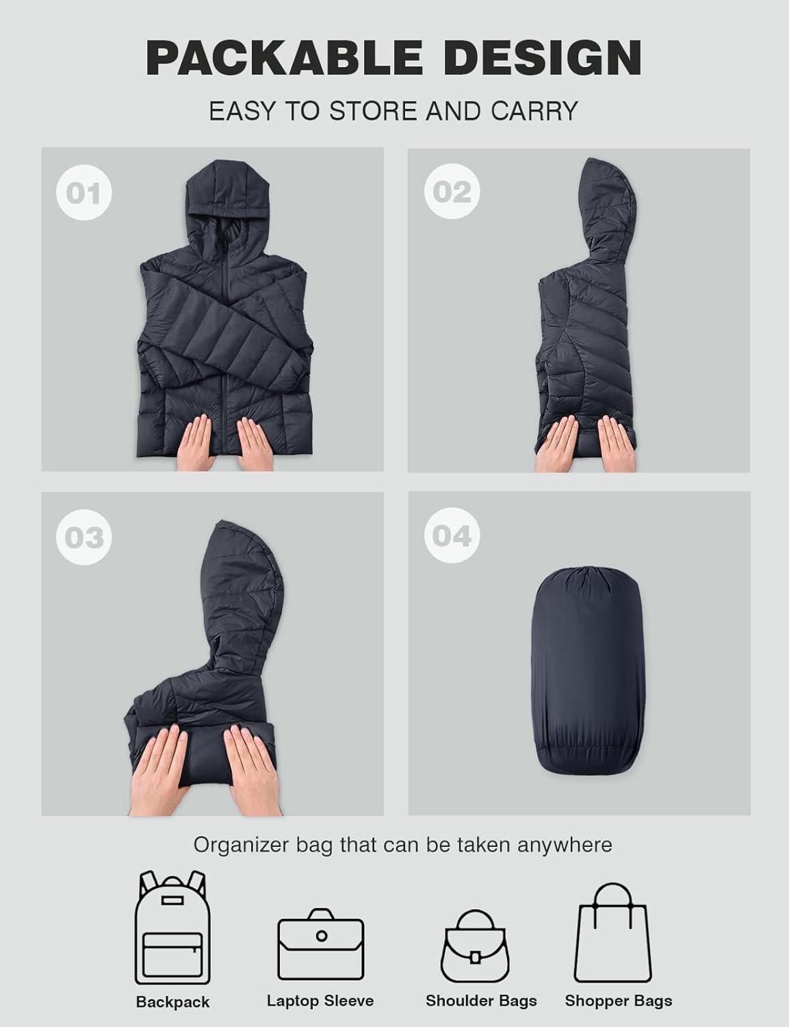 imageTBMPOY Womens Packable Down Jacket Lightweight Winter Puffer Jacket Hooded Warm Coat Waterproof Quilted Thermal JacketsNavy