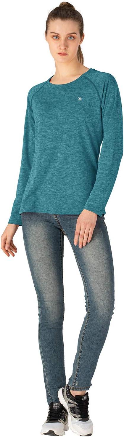 imageTBMPOY Womens UPF 50 Sun Protection Long Sleeve Shirts SPF Lightweight Hiking Running Fishing Outdoor Tops2blue