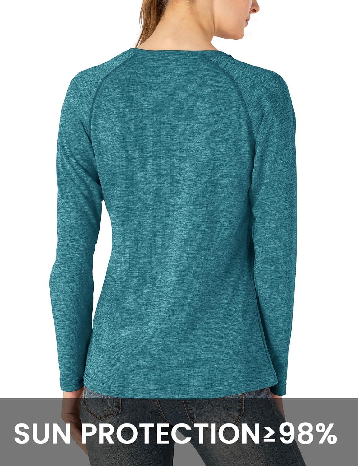 imageTBMPOY Womens UPF 50 Sun Protection Long Sleeve Shirts SPF Lightweight Hiking Running Fishing Outdoor Tops2blue