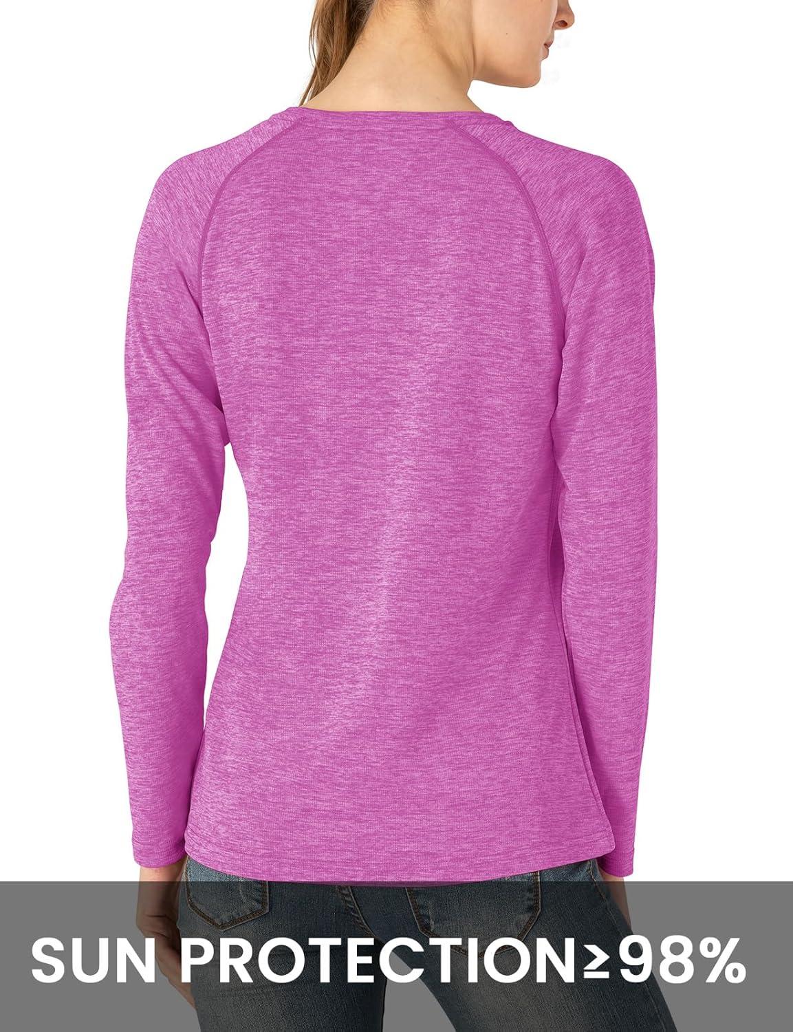 imageTBMPOY Womens UPF 50 Sun Protection Long Sleeve Shirts SPF Lightweight Hiking Running Fishing Outdoor Tops4purple