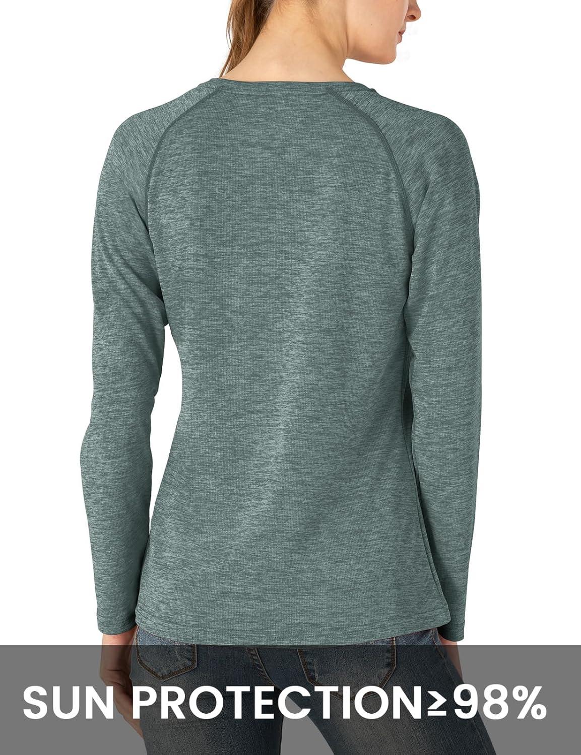imageTBMPOY Womens UPF 50 Sun Protection Long Sleeve Shirts SPF Lightweight Hiking Running Fishing Outdoor Tops6cyan