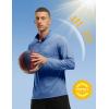 imageTBMPOY Mens 14 Zip Hiking Sun Shirts Running Pullover Long Sleeve UPF 50 Quick Dry Fishing Athletic Golf TShirt Bright BlueL
