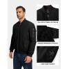 imageTBMPOY Mens Bomber Jacket Lightweight Winter Windbreaker Zip Up Padded Softshell Windproof WaterResistant Casual Fall Coat1black