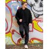 imageTBMPOY Mens Bomber Jacket Lightweight Winter Windbreaker Zip Up Padded Softshell Windproof WaterResistant Casual Fall Coat1black