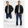 imageTBMPOY Mens Bomber Jacket Lightweight Winter Windbreaker Zip Up Padded Softshell Windproof WaterResistant Casual Fall Coat1black