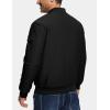 imageTBMPOY Mens Bomber Jacket Lightweight Winter Windbreaker Zip Up Padded Softshell Windproof WaterResistant Casual Fall Coat1black
