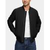 imageTBMPOY Mens Bomber Jacket Lightweight Winter Windbreaker Zip Up Padded Softshell Windproof WaterResistant Casual Fall Coat1black