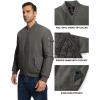 imageTBMPOY Mens Bomber Jacket Lightweight Winter Windbreaker Zip Up Padded Softshell Windproof WaterResistant Casual Fall Coat2dark Grey