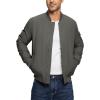 imageTBMPOY Mens Bomber Jacket Lightweight Winter Windbreaker Zip Up Padded Softshell Windproof WaterResistant Casual Fall Coat2dark Grey
