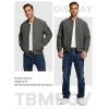 imageTBMPOY Mens Bomber Jacket Lightweight Winter Windbreaker Zip Up Padded Softshell Windproof WaterResistant Casual Fall Coat2dark Grey
