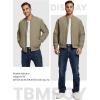 imageTBMPOY Mens Bomber Jacket Lightweight Winter Windbreaker Zip Up Padded Softshell Windproof WaterResistant Casual Fall Coat3khaki
