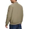 imageTBMPOY Mens Bomber Jacket Lightweight Winter Windbreaker Zip Up Padded Softshell Windproof WaterResistant Casual Fall Coat3khaki