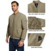imageTBMPOY Mens Bomber Jacket Lightweight Winter Windbreaker Zip Up Padded Softshell Windproof WaterResistant Casual Fall Coat3khaki