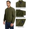imageTBMPOY Mens Bomber Jacket Lightweight Winter Windbreaker Zip Up Padded Softshell Windproof WaterResistant Casual Fall Coat5army Green