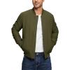 imageTBMPOY Mens Bomber Jacket Lightweight Winter Windbreaker Zip Up Padded Softshell Windproof WaterResistant Casual Fall Coat5army Green
