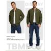 imageTBMPOY Mens Bomber Jacket Lightweight Winter Windbreaker Zip Up Padded Softshell Windproof WaterResistant Casual Fall Coat5army Green