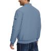 imageTBMPOY Mens Bomber Jacket Lightweight Winter Windbreaker Zip Up Padded Softshell Windproof WaterResistant Casual Fall Coat6stone Blue