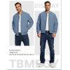 imageTBMPOY Mens Bomber Jacket Lightweight Winter Windbreaker Zip Up Padded Softshell Windproof WaterResistant Casual Fall Coat6stone Blue