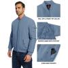 imageTBMPOY Mens Bomber Jacket Lightweight Winter Windbreaker Zip Up Padded Softshell Windproof WaterResistant Casual Fall Coat6stone Blue
