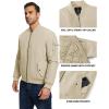 imageTBMPOY Mens Bomber Jacket Lightweight Winter Windbreaker Zip Up Padded Softshell Windproof WaterResistant Casual Fall Coat7lightweight Khaki