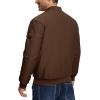 imageTBMPOY Mens Bomber Jacket Lightweight Winter Windbreaker Zip Up Padded Softshell Windproof WaterResistant Casual Fall Coat8dark Coffee