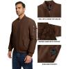 imageTBMPOY Mens Bomber Jacket Lightweight Winter Windbreaker Zip Up Padded Softshell Windproof WaterResistant Casual Fall Coat8dark Coffee