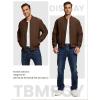 imageTBMPOY Mens Bomber Jacket Lightweight Winter Windbreaker Zip Up Padded Softshell Windproof WaterResistant Casual Fall Coat8dark Coffee