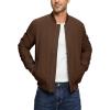 imageTBMPOY Mens Bomber Jacket Lightweight Winter Windbreaker Zip Up Padded Softshell Windproof WaterResistant Casual Fall Coat8dark Coffee