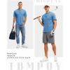 imageTBMPOY Mens Henley Polo Shirts Short Sleeve Casual TShirt Lightweight Collarless Work Outdoor Golf ShirtsLight Blue