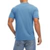 imageTBMPOY Mens Henley Polo Shirts Short Sleeve Casual TShirt Lightweight Collarless Work Outdoor Golf ShirtsLight Blue