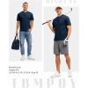 imageTBMPOY Mens Henley Polo Shirts Short Sleeve Casual TShirt Lightweight Collarless Work Outdoor Golf ShirtsNavy