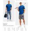 imageTBMPOY Mens Henley Polo Shirts Short Sleeve Casual TShirt Lightweight Collarless Work Outdoor Golf ShirtsRoyal Blue